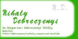 mihaly debreczenyi business card