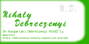 mihaly debreczenyi business card